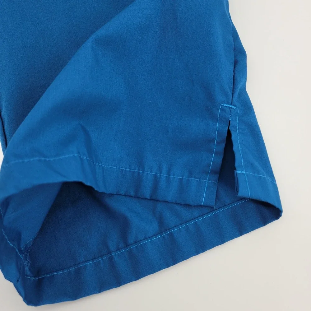 Lizzy-B Scrub Collection Womens L Blue Black V-Neck Top and Pants Set Medical